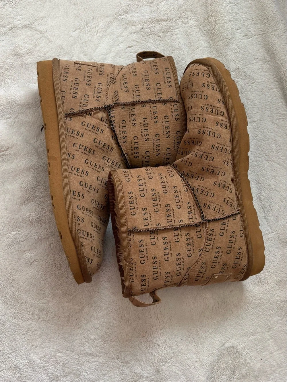 GUESS Brown Logo Cozy Boot
